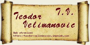 Teodor Velimanović vizit kartica